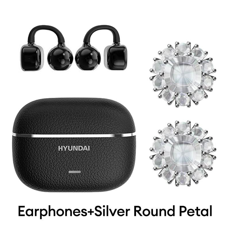 HYUNDAI C03 Clip-On Wireless Headphones with Bluetooth 6.0 for Enhanced Connectivity and Energy Efficiency, Featuring DT6.0 Pulse Directional Technology, 360° ACS Panoramic Sound, IPX5 Waterproof Rating, Ideal for Music and Calls, Ergonomically Designed for Sports Use