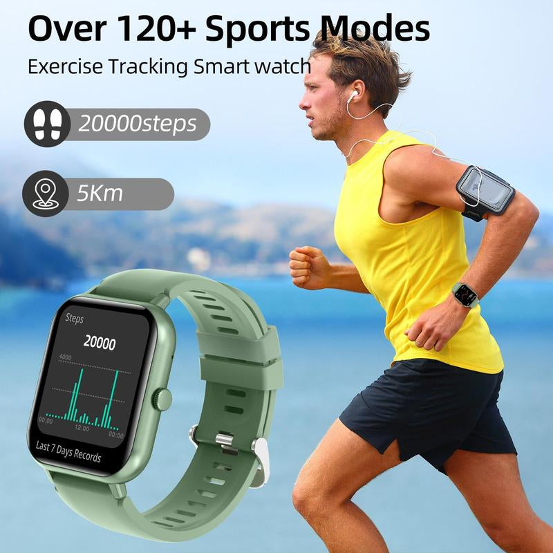 1.83" Touch Screen Smart Watch with Call Function, 100+ Sports Modes, and Waterproof Design - Multifunctional Fitness Tracker and Customizable Wearable Device