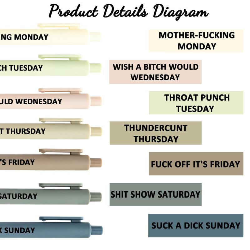Funny Daily Quotes Grease Pencil Set, 7/9 Counts/Set Daily Funny & Sarcastic Quotes Smooth Writing Pen, Office Stationery & Supplies