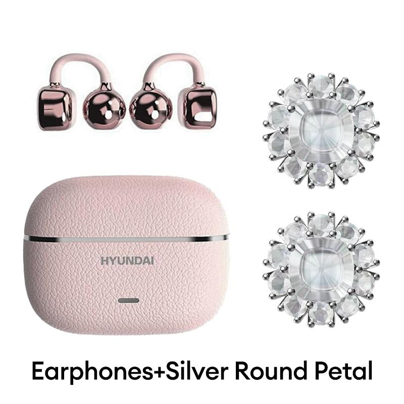 HYUNDAI C03 Clip-On Wireless Headphones with Bluetooth 6.0 for Enhanced Connectivity and Energy Efficiency, Featuring DT6.0 Pulse Directional Technology, 360° ACS Panoramic Sound, IPX5 Waterproof Rating, Ideal for Music and Calls, Ergonomically Designed for Sports Use