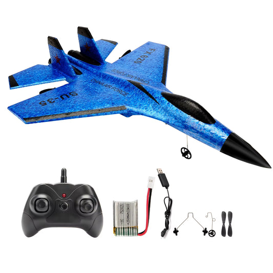 SU35 RC Plane FX620 FX820 2.4G Remote Control Glider with LED Lights - Foam Aircraft Toy for Children Gifts