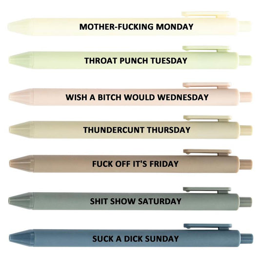 Funny Daily Quotes Grease Pencil Set, 7/9 Counts/Set Daily Funny & Sarcastic Quotes Smooth Writing Pen, Office Stationery & Supplies