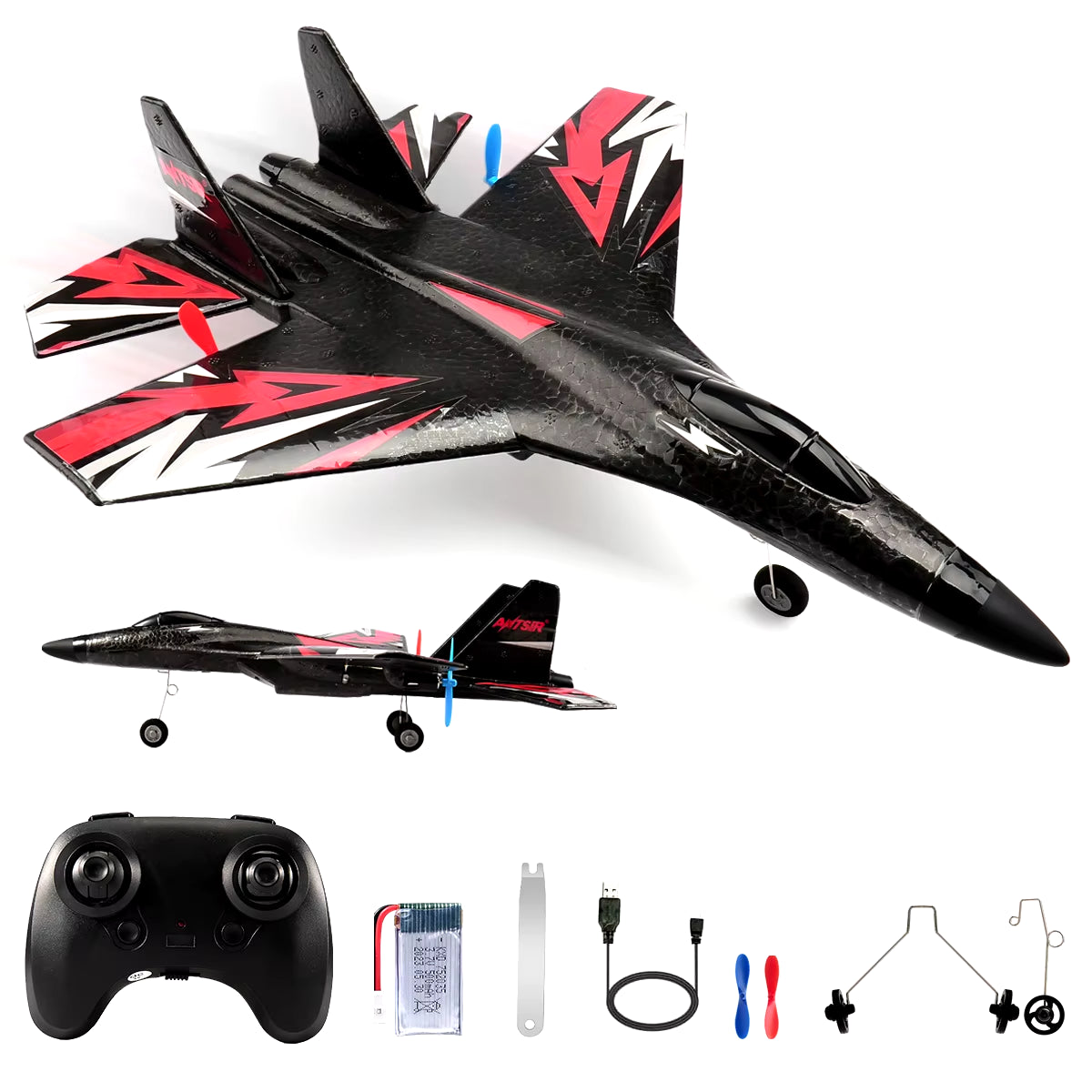 SU35 RC Plane FX620 FX820 2.4G Remote Control Glider with LED Lights - Foam Aircraft Toy for Children Gifts