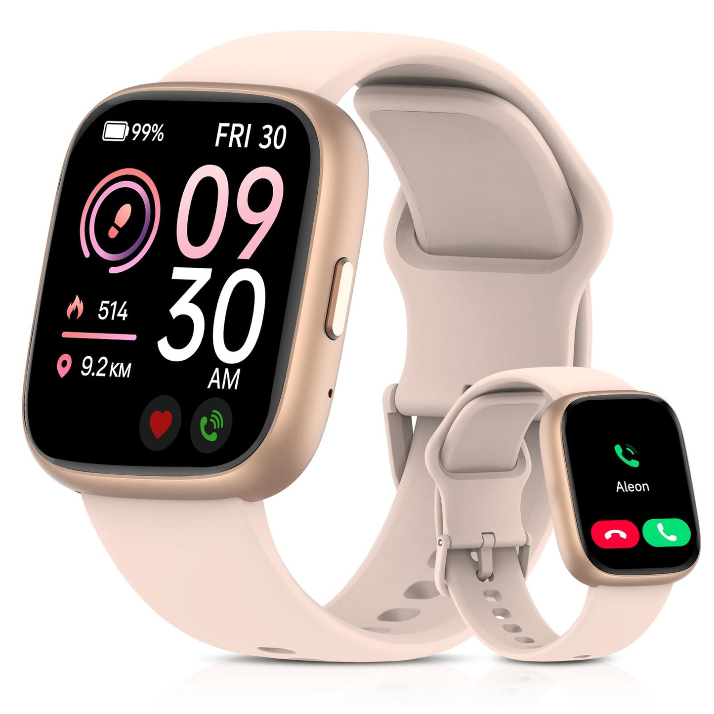 Smart Watch for Men Women, Bluetooth Calling, 1.83" HD Touch Screen Fitness Tracker, 100+ Sports Modes, Heart Rate Sleep Monitor, DIY Dial, IP68 Waterproof, Compatible with Android & iOS