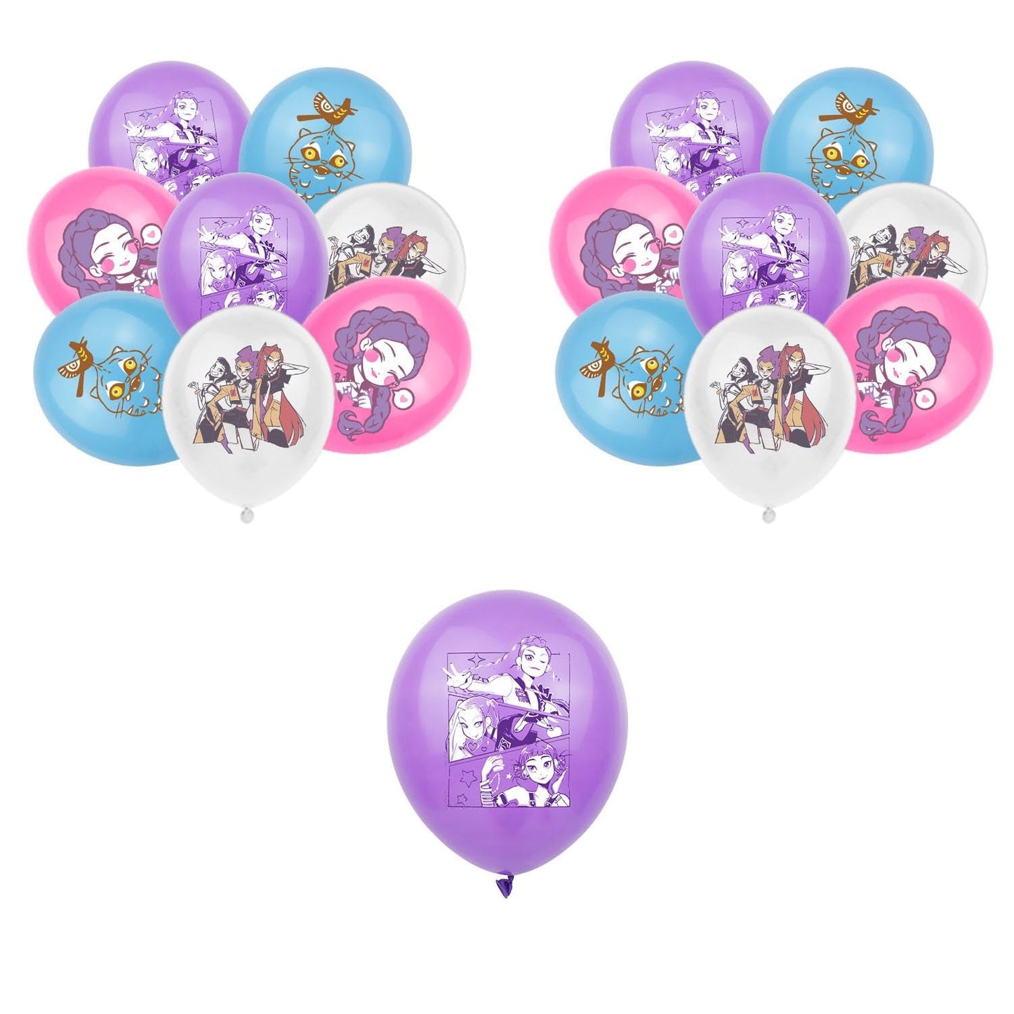 ᴋᴘᴏᴘ ᴅᴇᴍᴏɴ ʜᴜɴᴛᴇʀꜱ Birthday Decorations Demon Movie Rumi Mira Zoey Party Decorations Set for Kid Girls boy