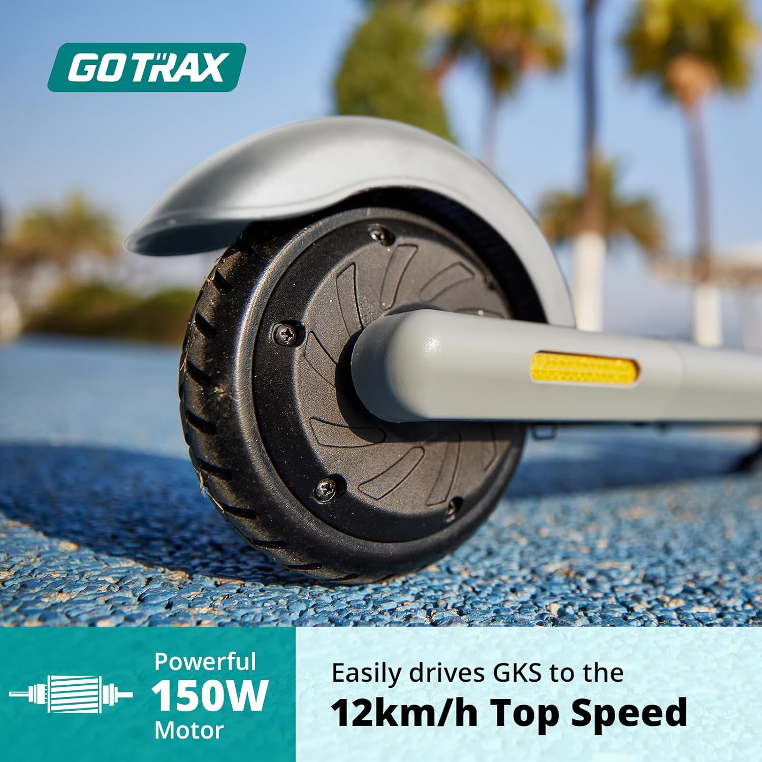 Gotrax GKS Electric Scooter for Kids Ages 6-12, 6inch Solid Tire, Max 6.4km Range & 12km/h by 150w Motor, Aluminum Alloy Frame, UL2272 Certified Approved, Lightweight EScooter Present for Boys Girls