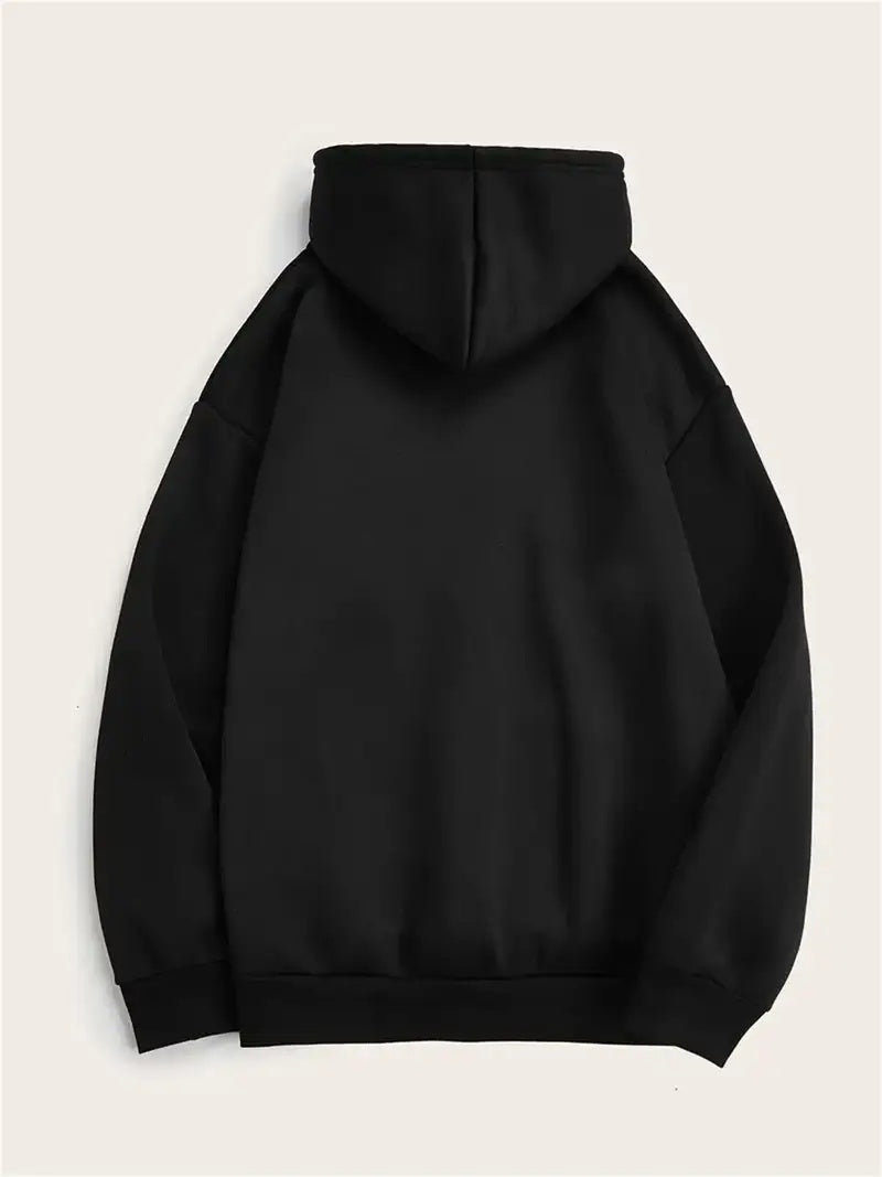 New European And American Printed Autumn And Winter Hooded Men's Hoodie