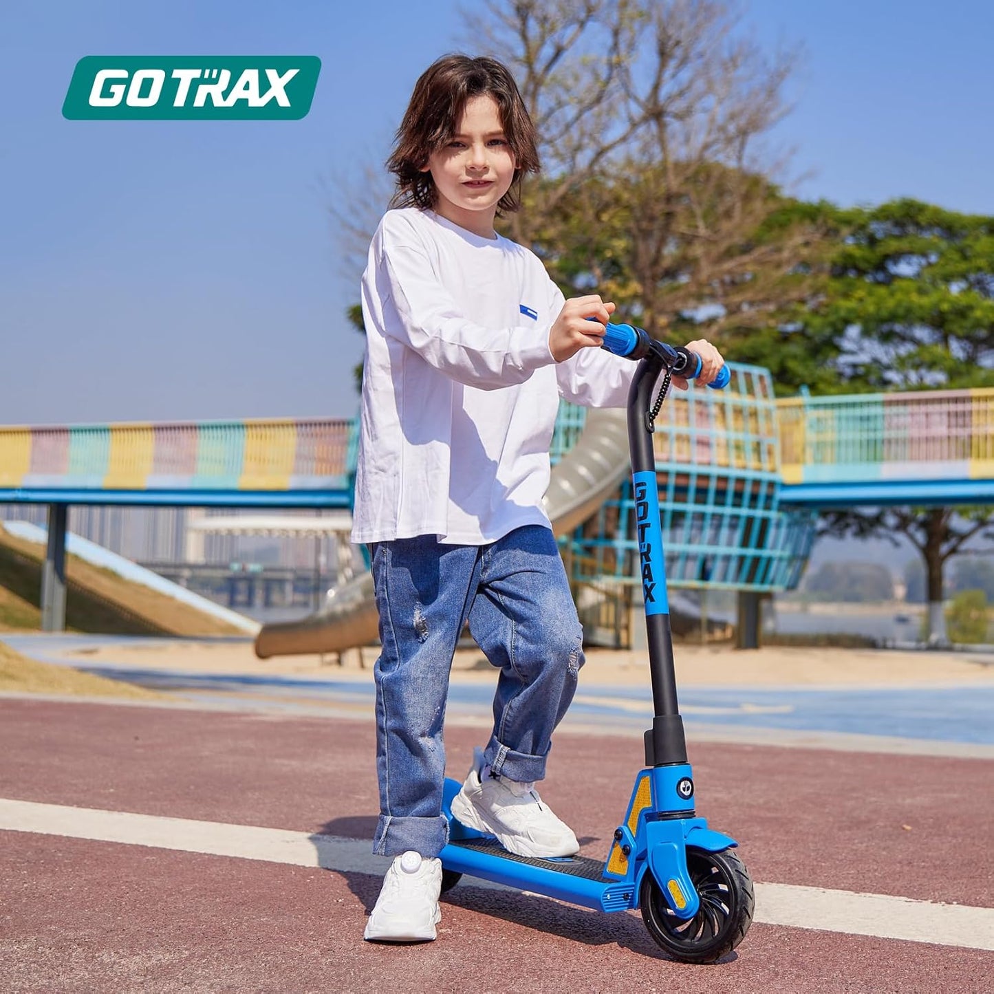 Gotrax GKS Electric Scooter for Kids Ages 6-12, 6inch Solid Tire, Max 6.4km Range & 12km/h by 150w Motor, Aluminum Alloy Frame, UL2272 Certified Approved, Lightweight EScooter Present for Boys Girls