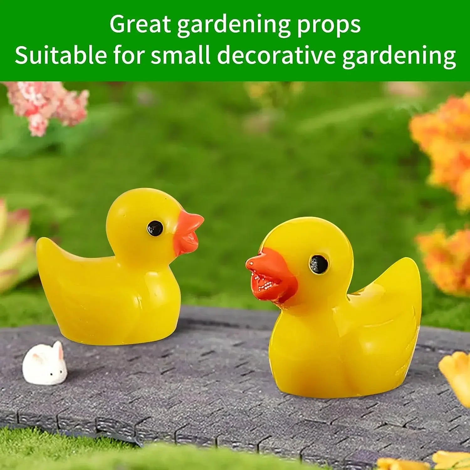 100/200Pc/Set Mini Resin Ducks Tiny Duck Miniature Figures Bulk Little Duck Charms for Party, DIY Micro Landscape Decorations