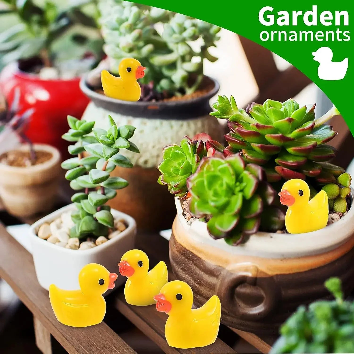 100/200Pc/Set Mini Resin Ducks Tiny Duck Miniature Figures Bulk Little Duck Charms for Party, DIY Micro Landscape Decorations