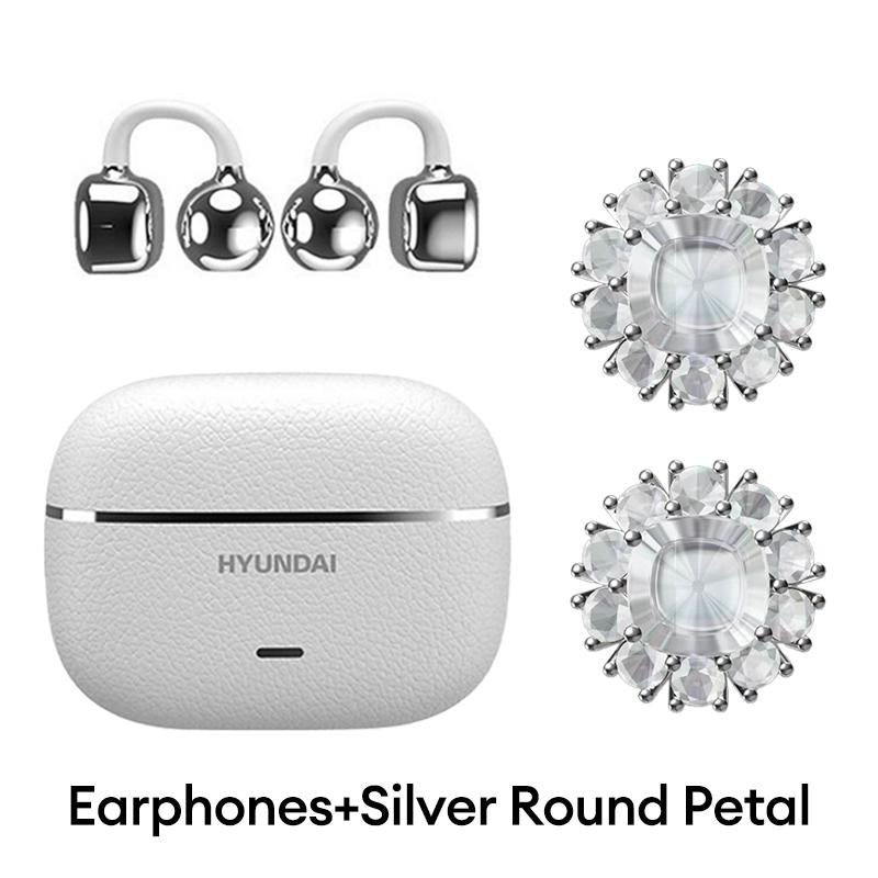 HYUNDAI C03 Clip-On Wireless Headphones with Bluetooth 6.0 for Enhanced Connectivity and Energy Efficiency, Featuring DT6.0 Pulse Directional Technology, 360° ACS Panoramic Sound, IPX5 Waterproof Rating, Ideal for Music and Calls, Ergonomically Designed for Sports Use