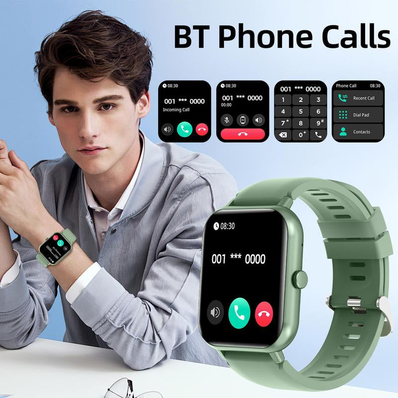 1.83" Touch Screen Smart Watch with Call Function, 100+ Sports Modes, and Waterproof Design - Multifunctional Fitness Tracker and Customizable Wearable Device